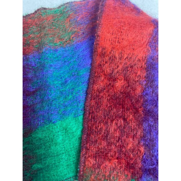 Waverley Multicolored Colorblock 100% Mohair Wool One Size - Picture 2 of 5